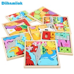 image-Diikamiiok 3D Animal Jigsaw Puzzle for Kids - Fun Wooden Learning Toy