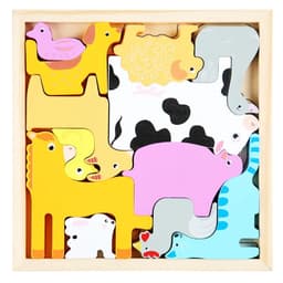 image-Diikamiiok 3D Animal Jigsaw Puzzle for Kids - Fun Wooden Learning Toy