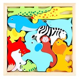 image-Diikamiiok 3D Animal Jigsaw Puzzle for Kids - Fun Wooden Learning Toy