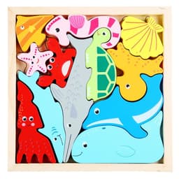 image-Diikamiiok 3D Animal Jigsaw Puzzle for Kids - Fun Wooden Learning Toy