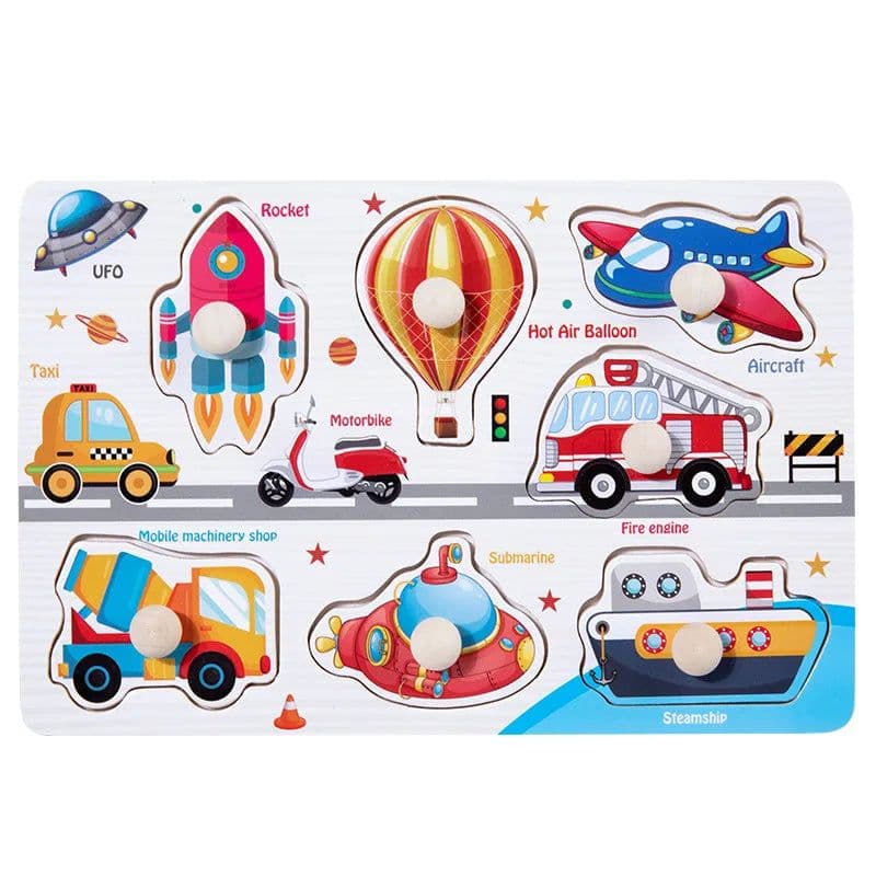 image-Diikamiiok Montessori Wooden Puzzle for Intellectual Development - 3D Toy