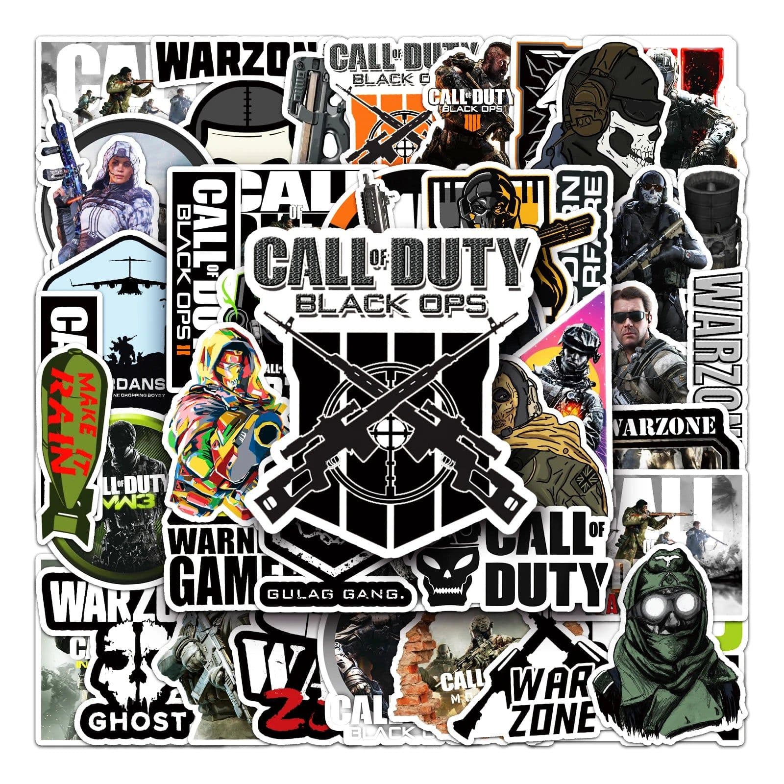 image-WEWELIN Cool Call of Duty Stickers - Waterproof PVC Decals for DIY Decoration