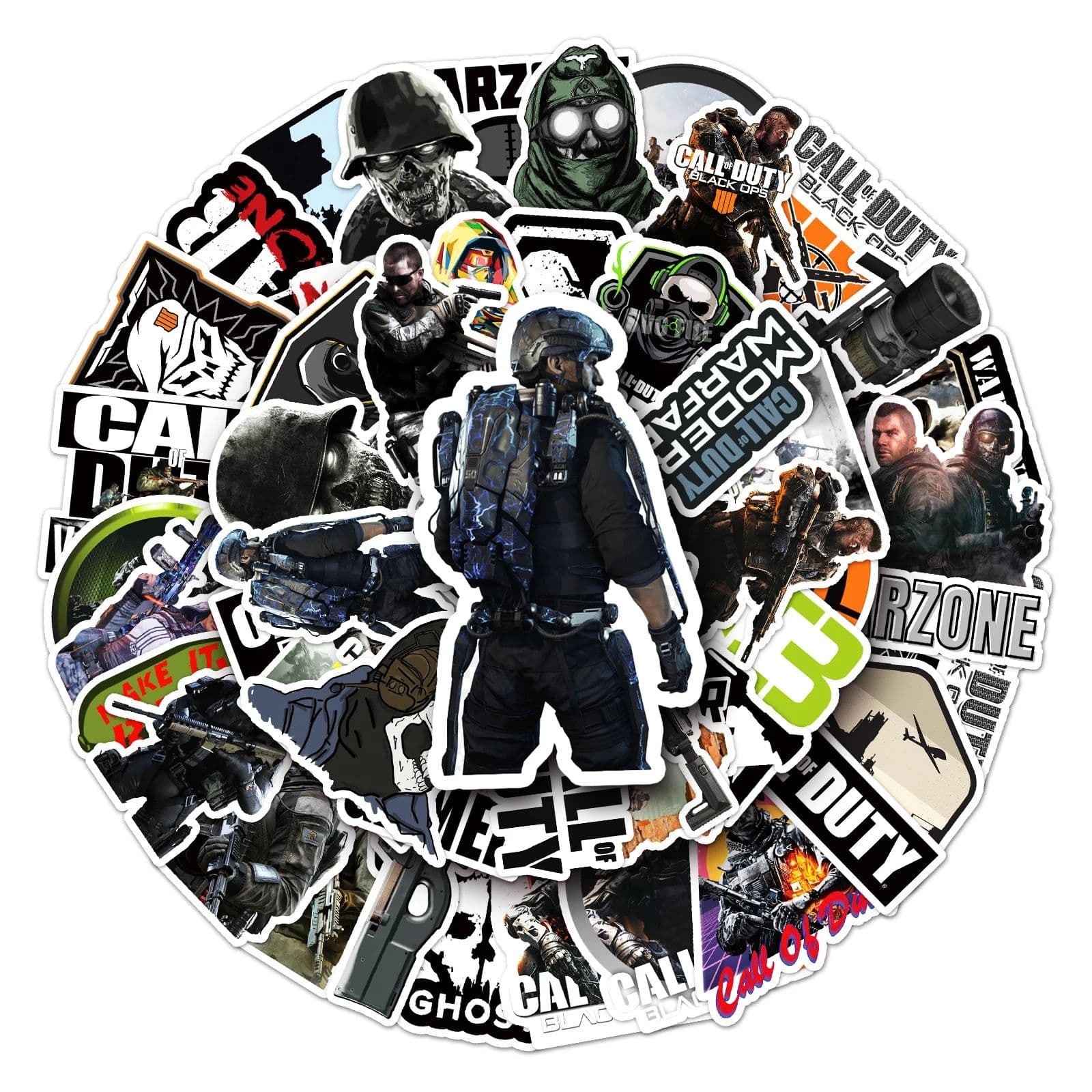 image-WEWELIN Cool Call of Duty Stickers - Waterproof PVC Decals for DIY Decoration