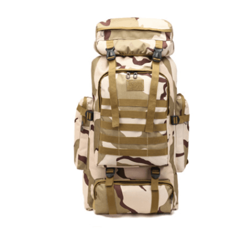 image-Large-capacity Multifunctional Canvas Backpack For Hiking