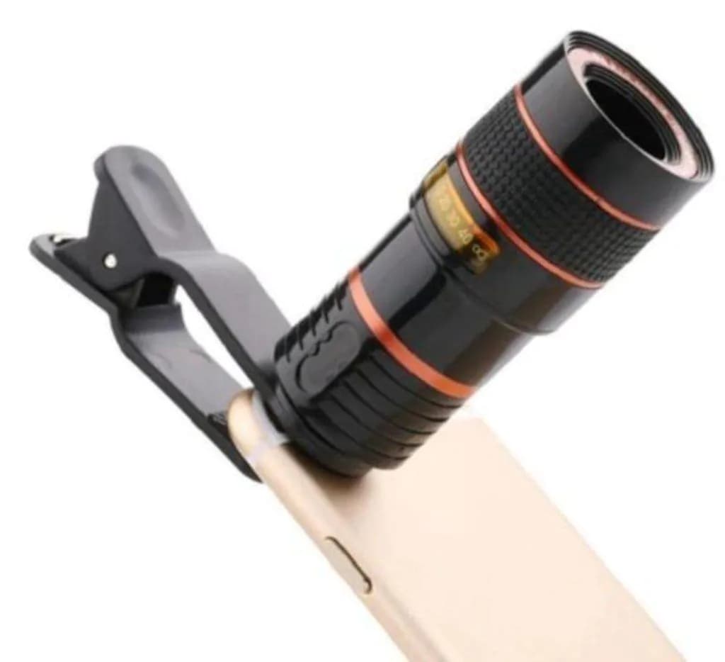 image-HD Optical Zoom Smartphone Lens with Universal Mobile Phone Clip