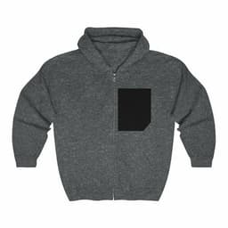 image-Mens Faux Black Pocket Heavy Blend Zip Up Hoodie