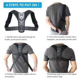 image-Unisex Adjustable Back Posture Corrector