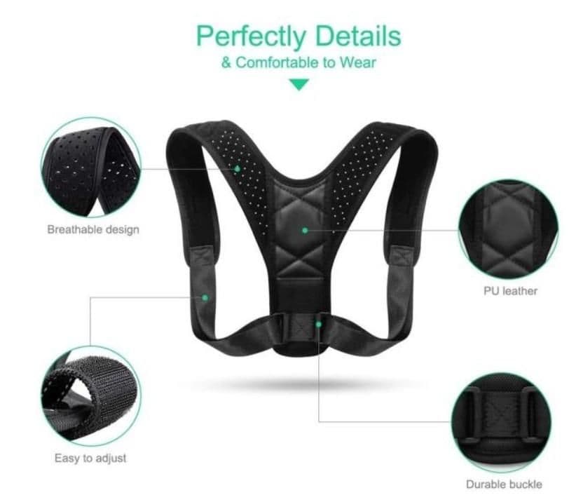 image-Unisex Adjustable Back Posture Corrector