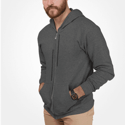 image-Mens Unmatched Stripes Zip Up Hoodie