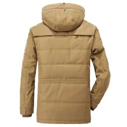 image-Mens Hooded Winter Parka Coat with Inner Fleece