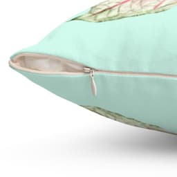 image-Green Leaf Square Pillow Home Decoration Accents - 4 Sizes
