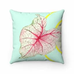 image-Green Leaf Square Pillow Home Decoration Accents - 4 Sizes