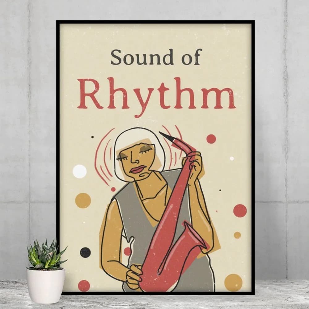 image-Sound of Rhythm Vintage Jazz Poster
