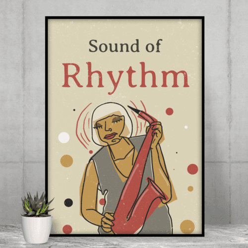image-Sound of Rhythm Vintage Jazz Poster
