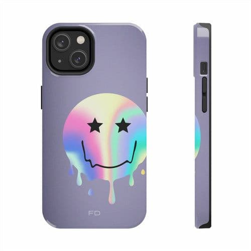 image-Happy Face with Stars Tough Case for iPhone with Wireless Charging