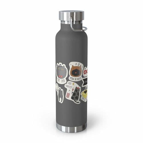 image-Everyday is Cat Day Insulated Thermos Bottle 22oz