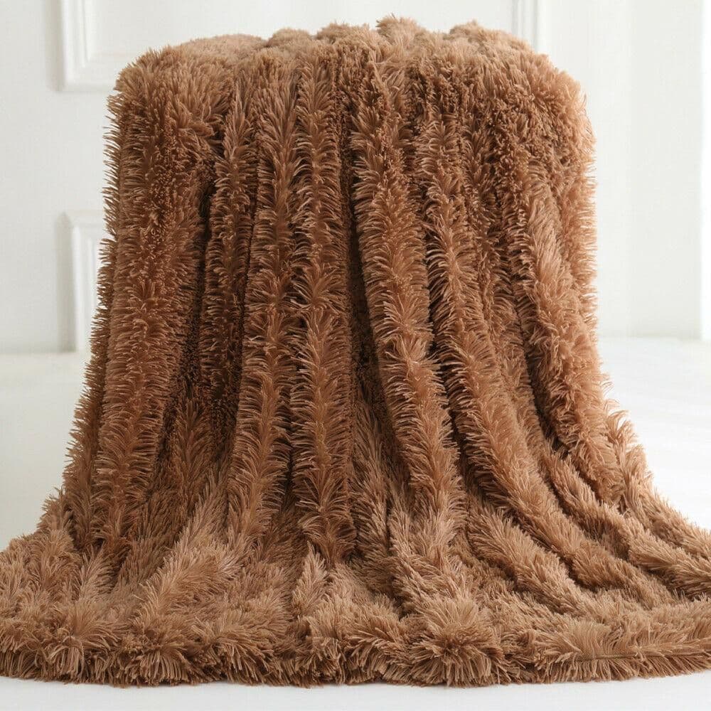 image-Ultra Soft Faux Fur Throw Blanket