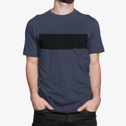image-Mens Black Colorblock T-Shirt