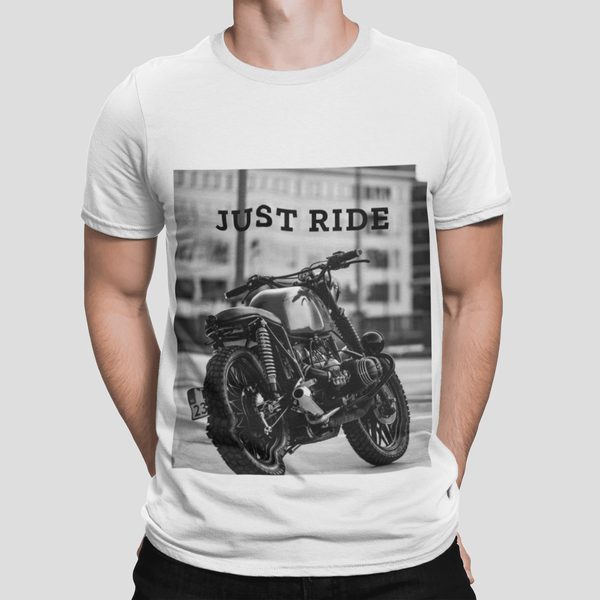 image-Motorcycle Just Ride Heavy Cotton T-Shirt