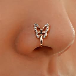 image-Personalized U-Shaped Diamond-Studded Butterfly European And American