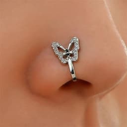 image-Personalized U-Shaped Diamond-Studded Butterfly European And American