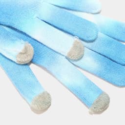 image-Tie-dye Knitted Hat Gloves Scarf Set Ladies