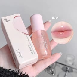 image-Fruit Crystal Jelly Lip Oil Hydrating Transparent Glass Lip Gloss