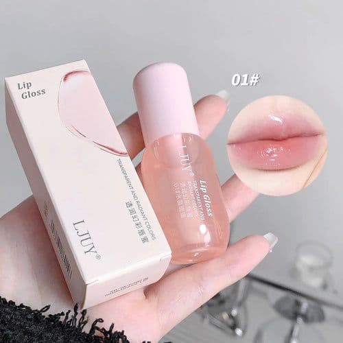 image-Fruit Crystal Jelly Lip Oil Hydrating Transparent Glass Lip Gloss