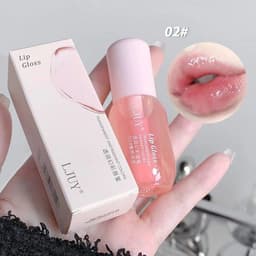 image-Fruit Crystal Jelly Lip Oil Hydrating Transparent Glass Lip Gloss