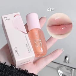 image-Fruit Crystal Jelly Lip Oil Hydrating Transparent Glass Lip Gloss