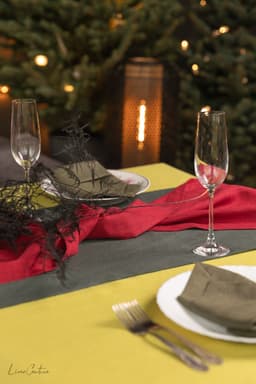image-Christmas Greyish Green Dining Table Runner