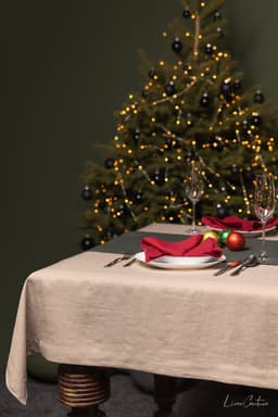 image-Christmas Greyish Green Dining Table Runner