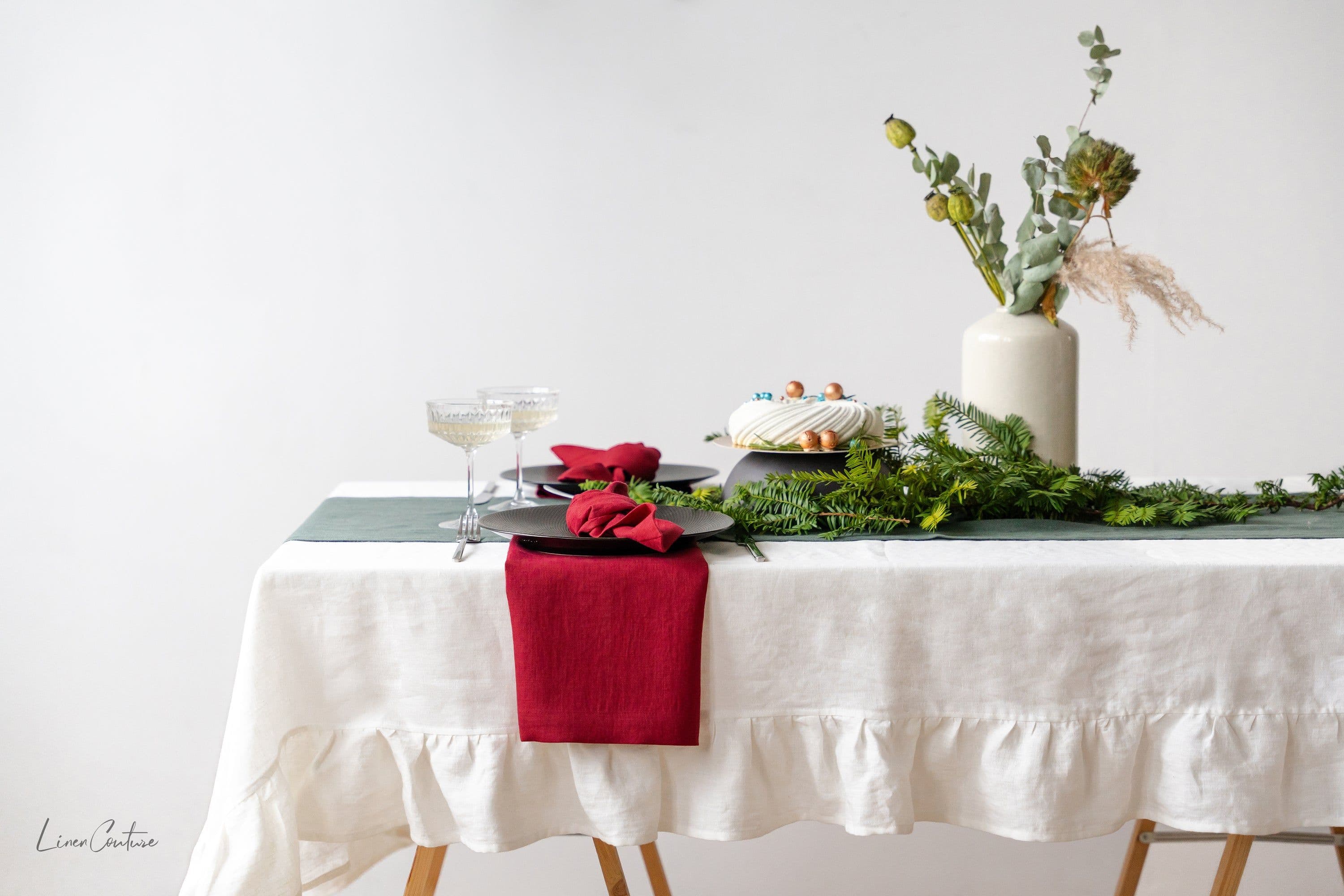image-Christmas Greyish Green Dining Table Runner