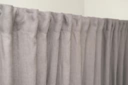 image-Pastel Plum linen curtain with multifunctional heading tape