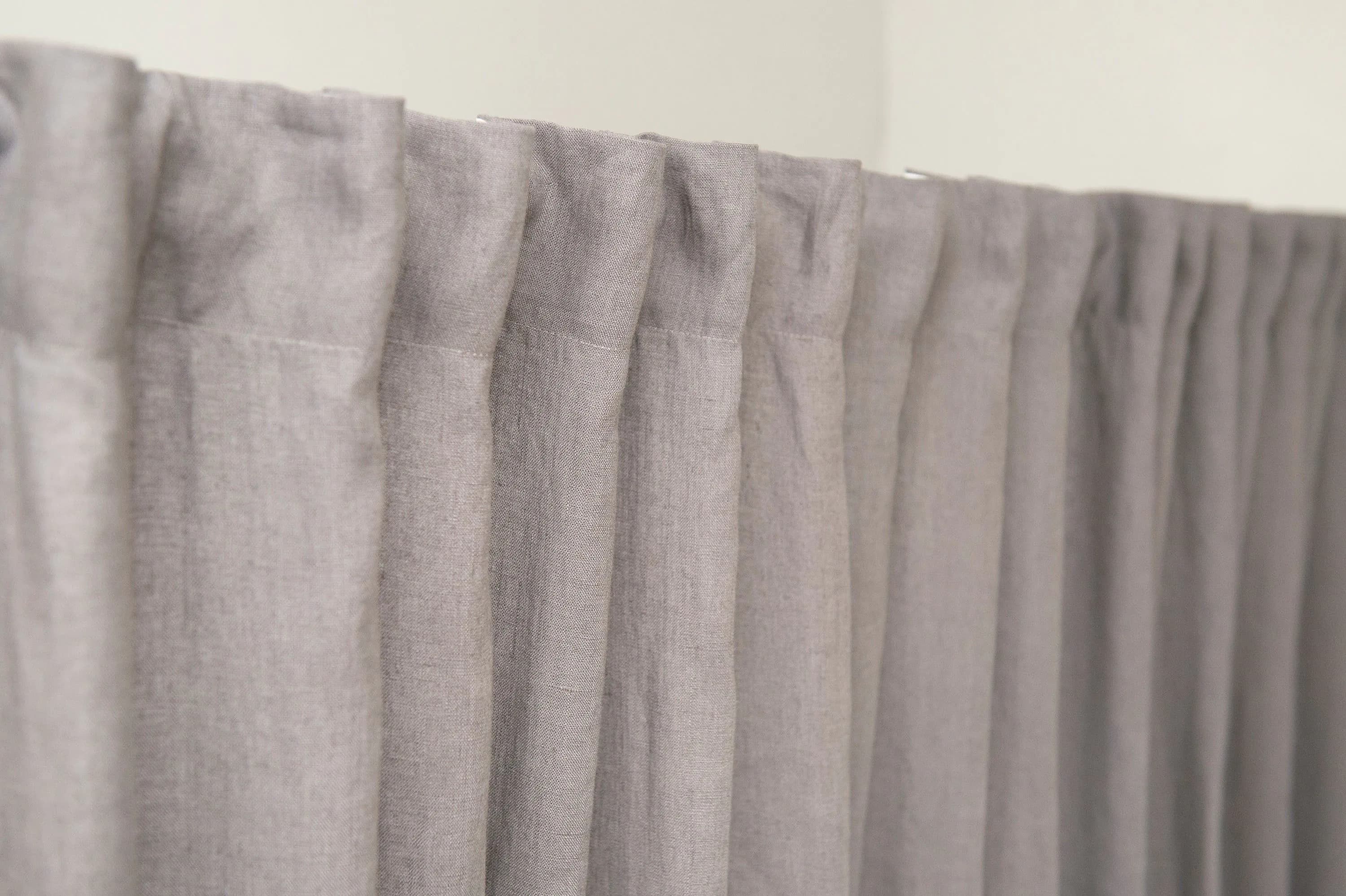 image-Pastel Plum linen curtain with multifunctional heading tape