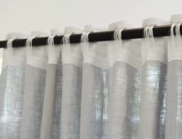 image-Pastel Plum linen curtain with multifunctional heading tape