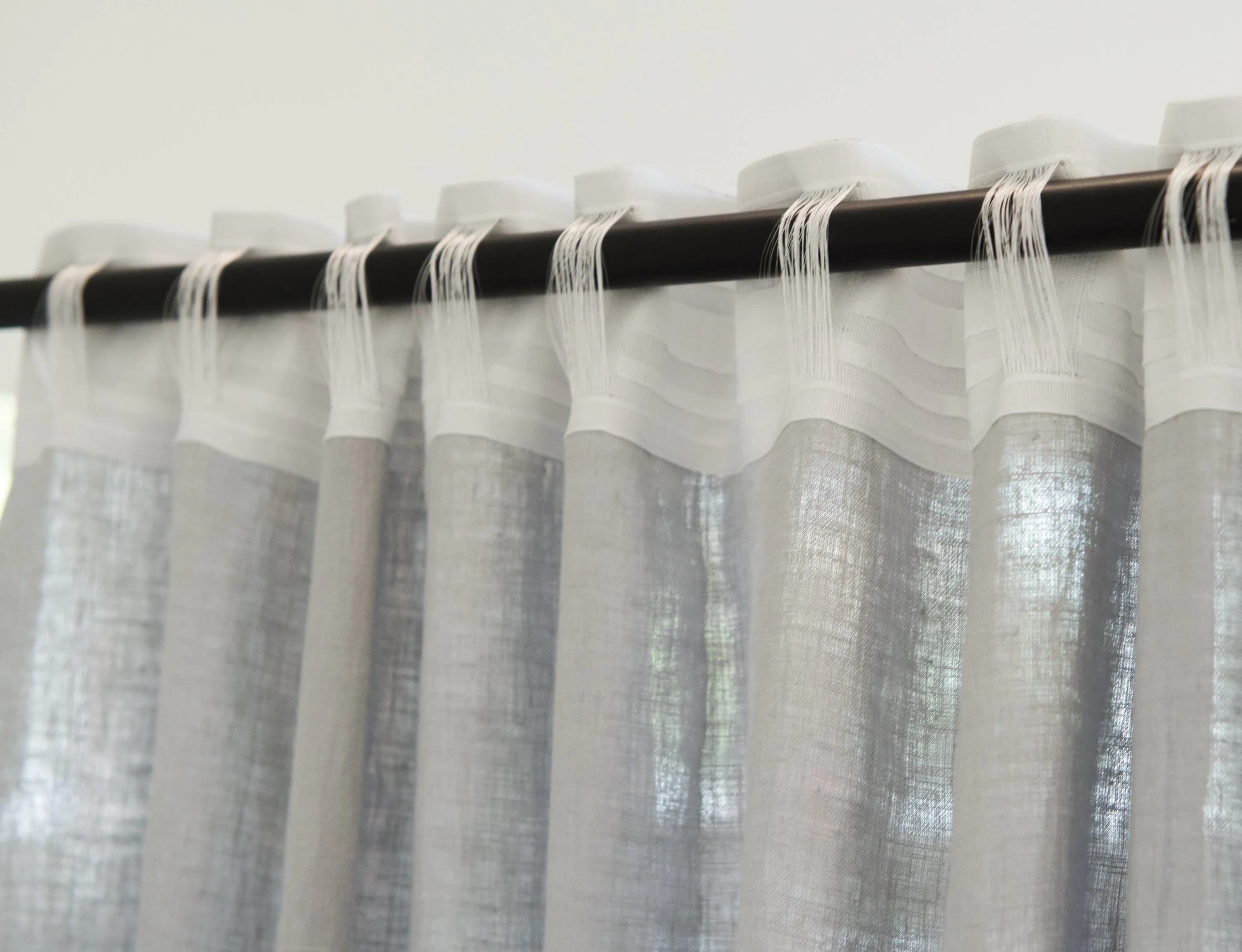 image-Pastel Plum linen curtain with multifunctional heading tape