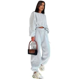 image-European And American Autumn New Round Neck High Waist Sweater Pocket