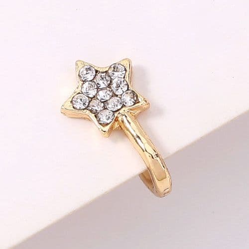 image-Pentagram Nose Exaggerated Piercing Fake Nose Ring Niche