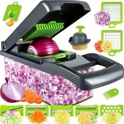 image-14/16 in 1 Multifunctional Vegetable Chopper Grate Food Handle Food