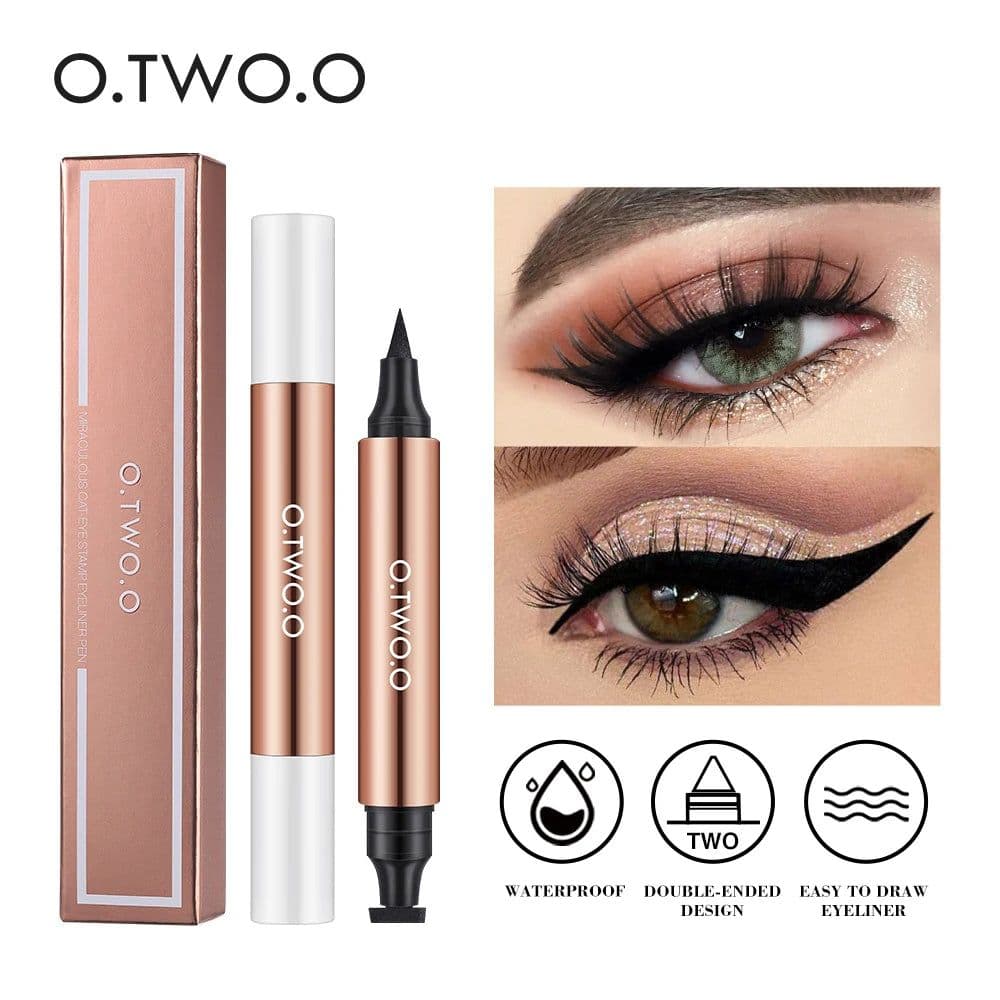 image-O.TWO.O Eyeliner Stamp Black Liquid Eyeliner Pen Waterproof Fast Dry