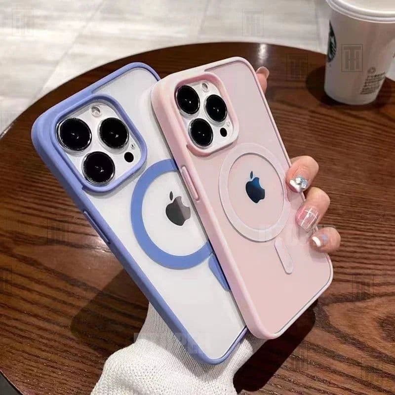 image-Pink Transparent Acrylic Case for iPhone 17 Air 16 15 14 13 12 11 Pro