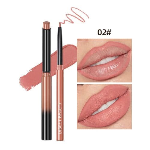 image-QIBEST Lipstick Pencil Waterproof Sexy Red Nude Purple Matte Tint