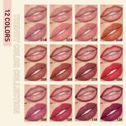 image-QIBEST Lipstick Pencil Waterproof Sexy Red Nude Purple Matte Tint