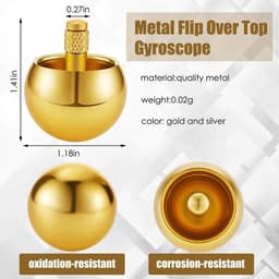 image-MEADE Metal Rotating Gyro Toy - Educational Fun for Children 14+