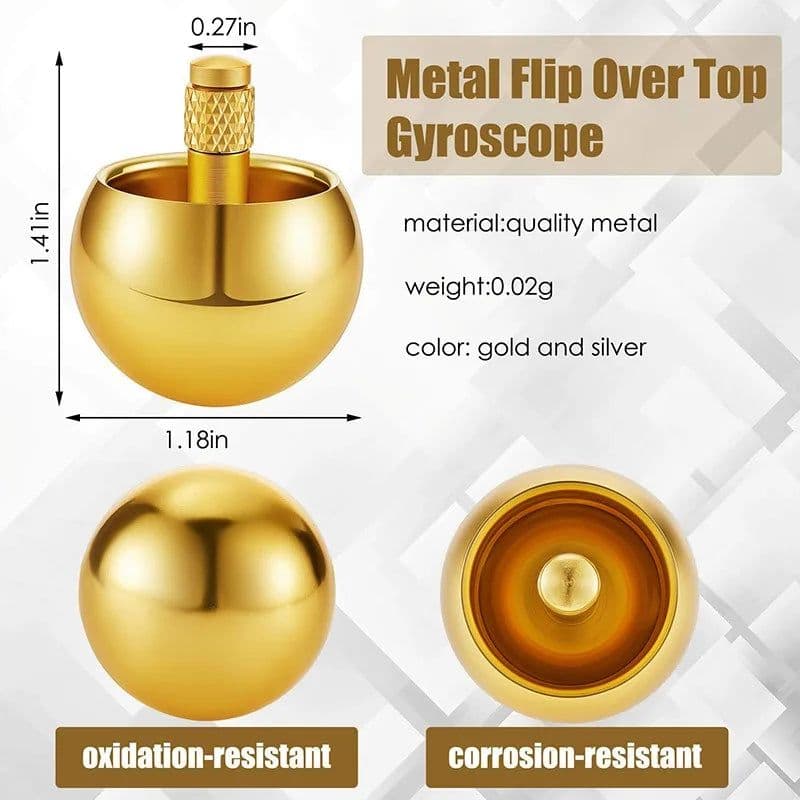 image-MEADE Metal Rotating Gyro Toy - Educational Fun for Children 14+