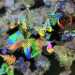 image-GOGOTU Holographic Butterfly Stickers - Waterproof Aesthetic DIY Decor