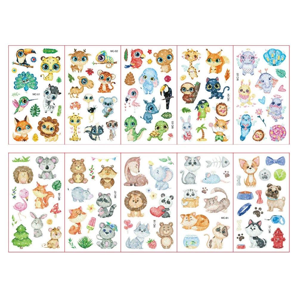 image-Monssjay Colorful Glitter Tattoo Stickers - Creative Fun for All Ages