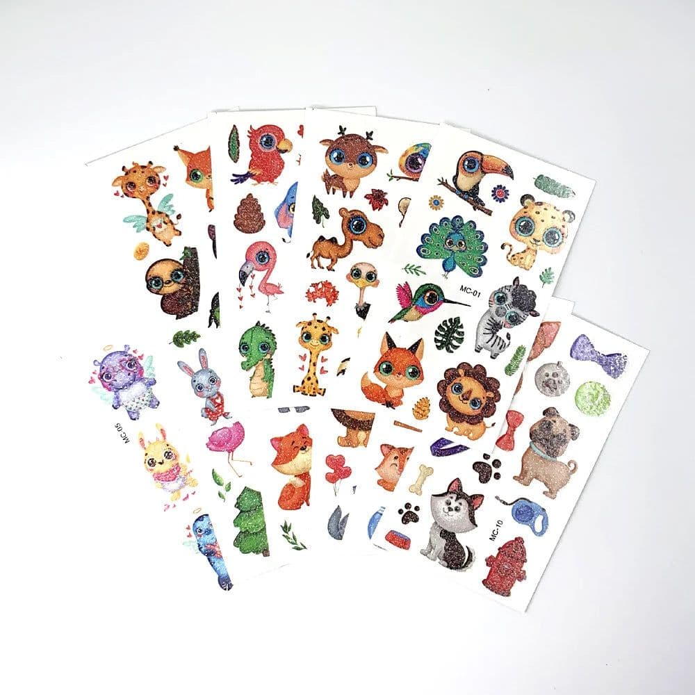 image-Monssjay Colorful Glitter Tattoo Stickers - Creative Fun for All Ages