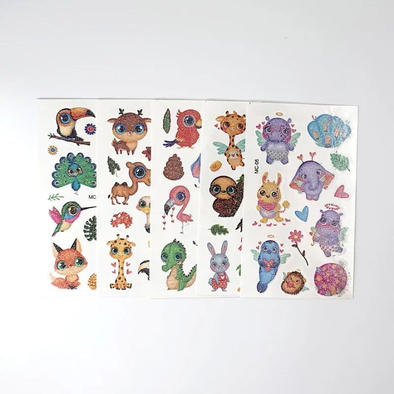 image-Monssjay Colorful Glitter Tattoo Stickers - Creative Fun for All Ages